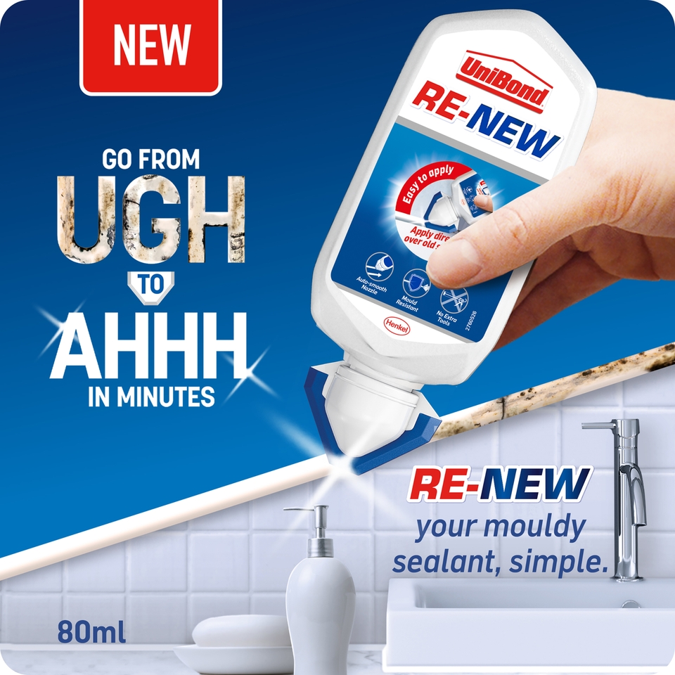 UniBond RE-NEW White Kitchen & Bathroom Sealant 80ml