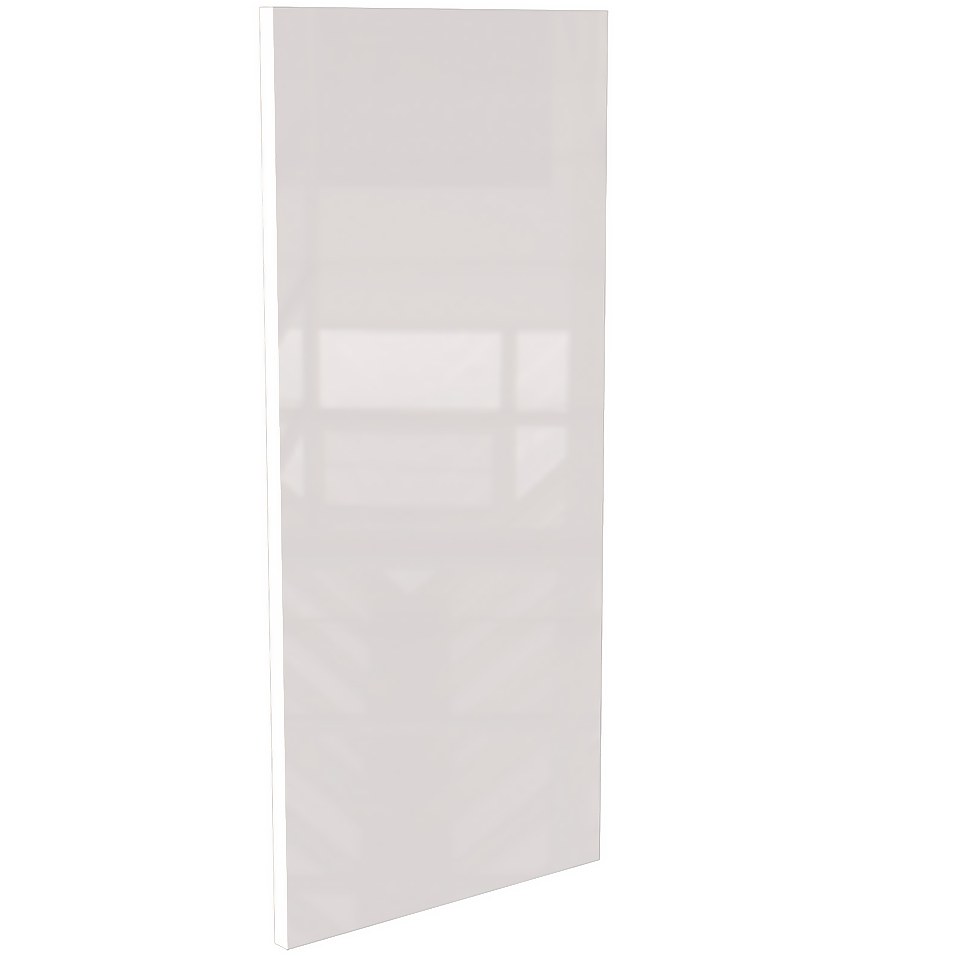 High Gloss/Modern Slab/Handleless Kitchen Clad on Wall Panel (H)752 x (W)343mm - Gloss White