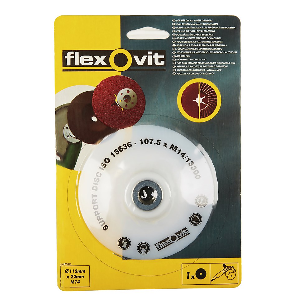 Flexovit Fibre Disc Backing Pads - 115 x 22mm
