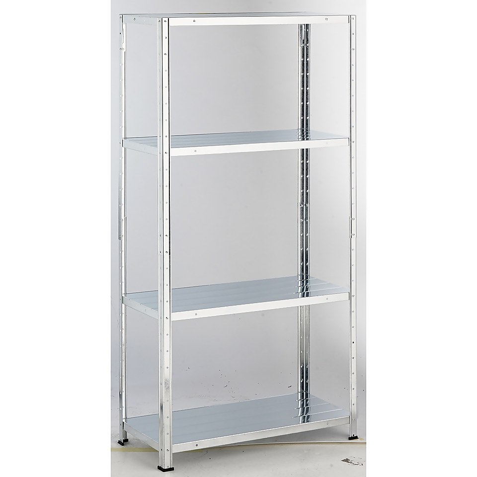 Handy 4 Galvanised Shelf Storage Unit 50kg - 1370 x 710 x 305mm