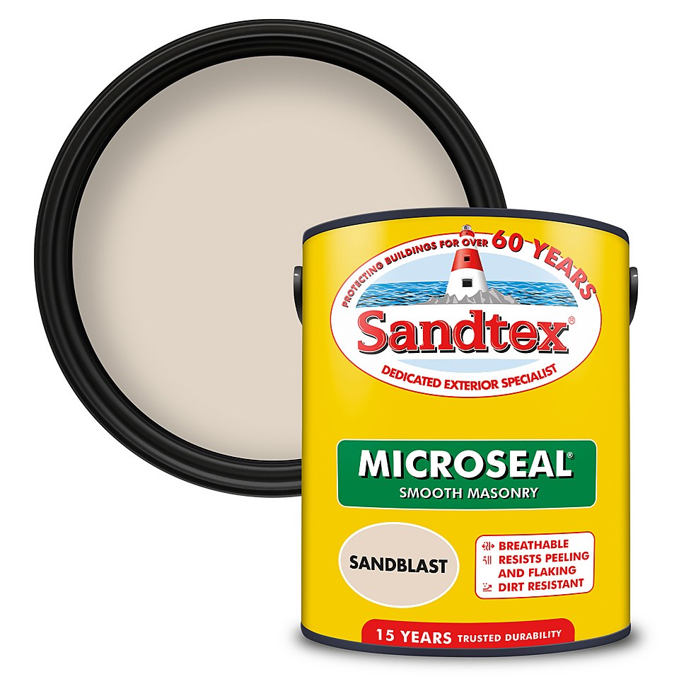 Sandtex Ultra Smooth Masonry Paint Sandblast 5L Homebase