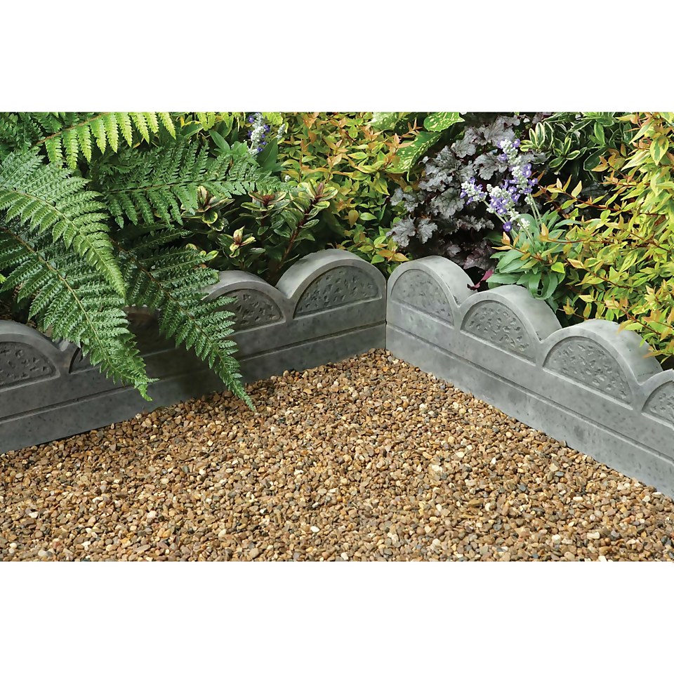 Stylish Stone Wave Top Edging 600mm - Antique (Full Pack)