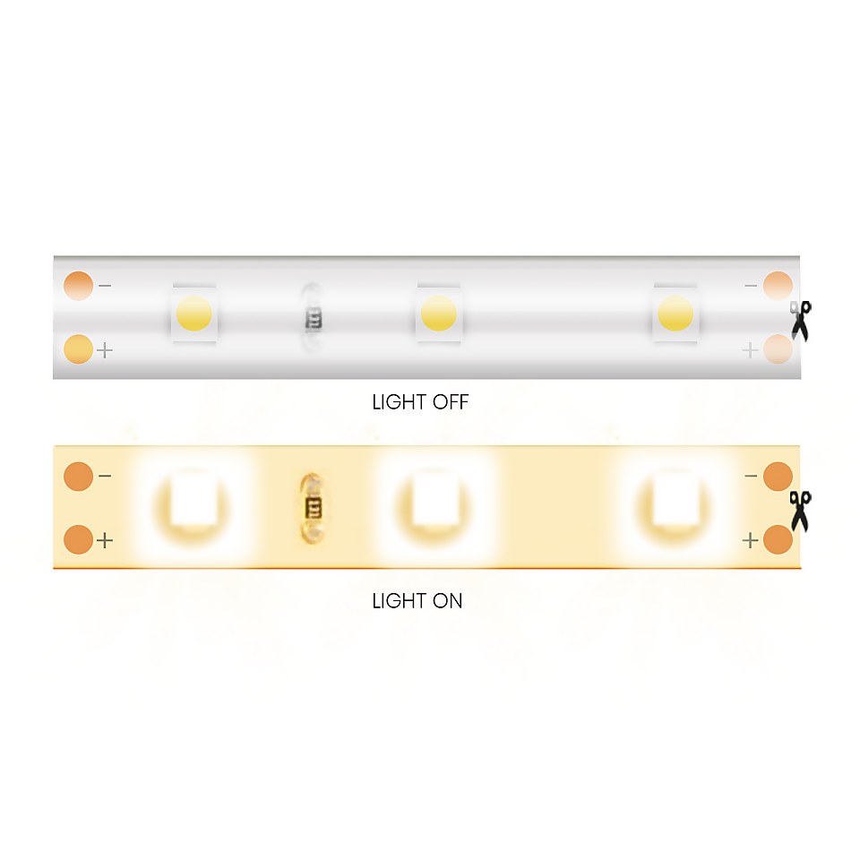 Warm White LED Flex Strip Light 4 Pack