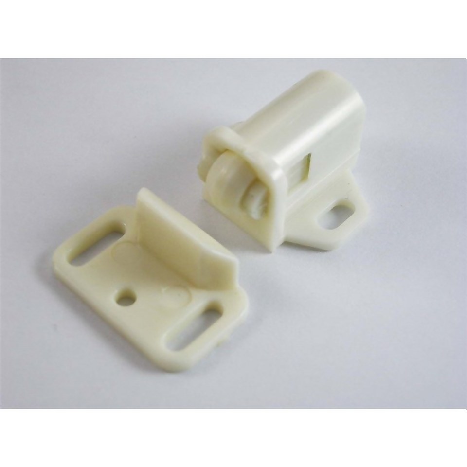 Surface Catch - White - 16mm - 2 Pack