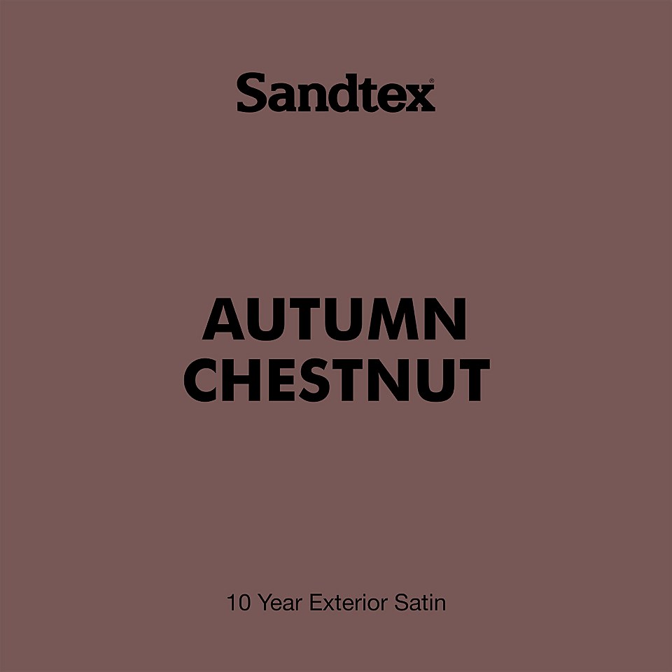 Sandtex Exterior 10 Year Satin Paint Autumn Chestnut - 750ml