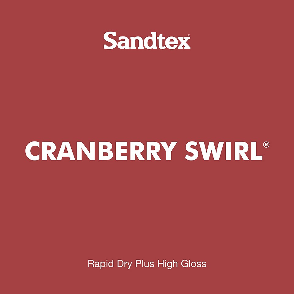 Sandtex Rapid Dry Gloss Paint Cranberry Swirl - 750ml