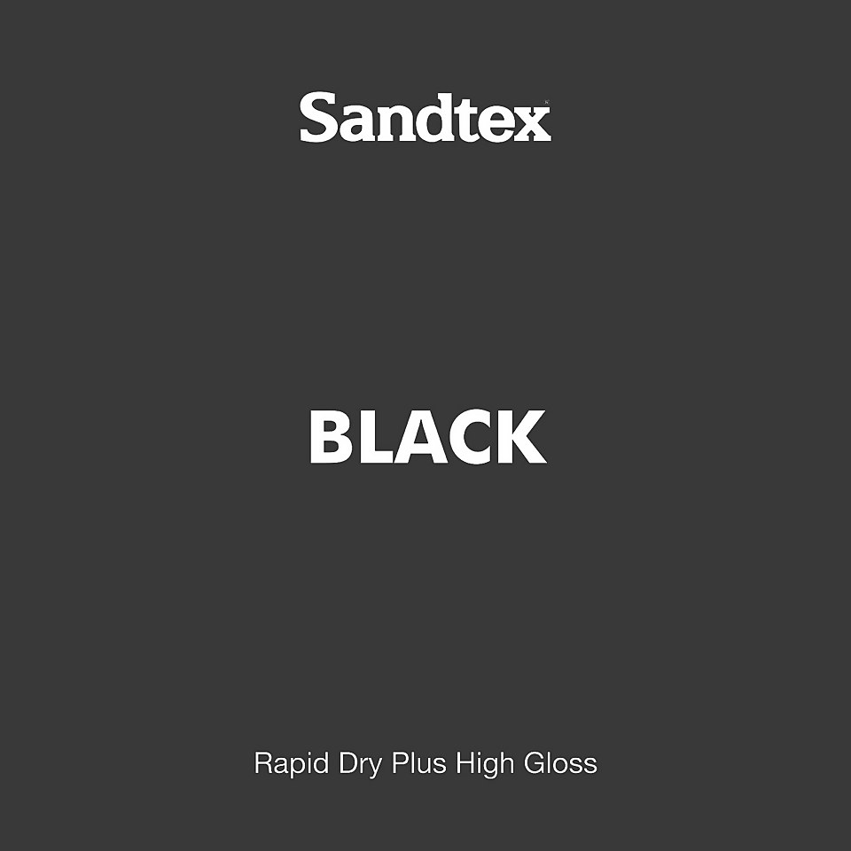 Sandtex Rapid Dry Gloss Paint Black - 750ml