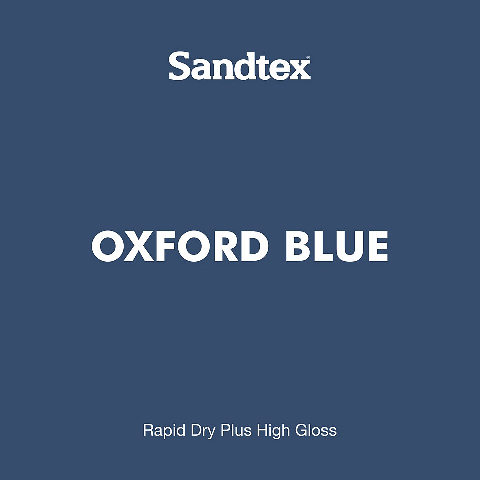 Sandtex Rapid Dry Gloss Paint Oxford Blue - 750ml