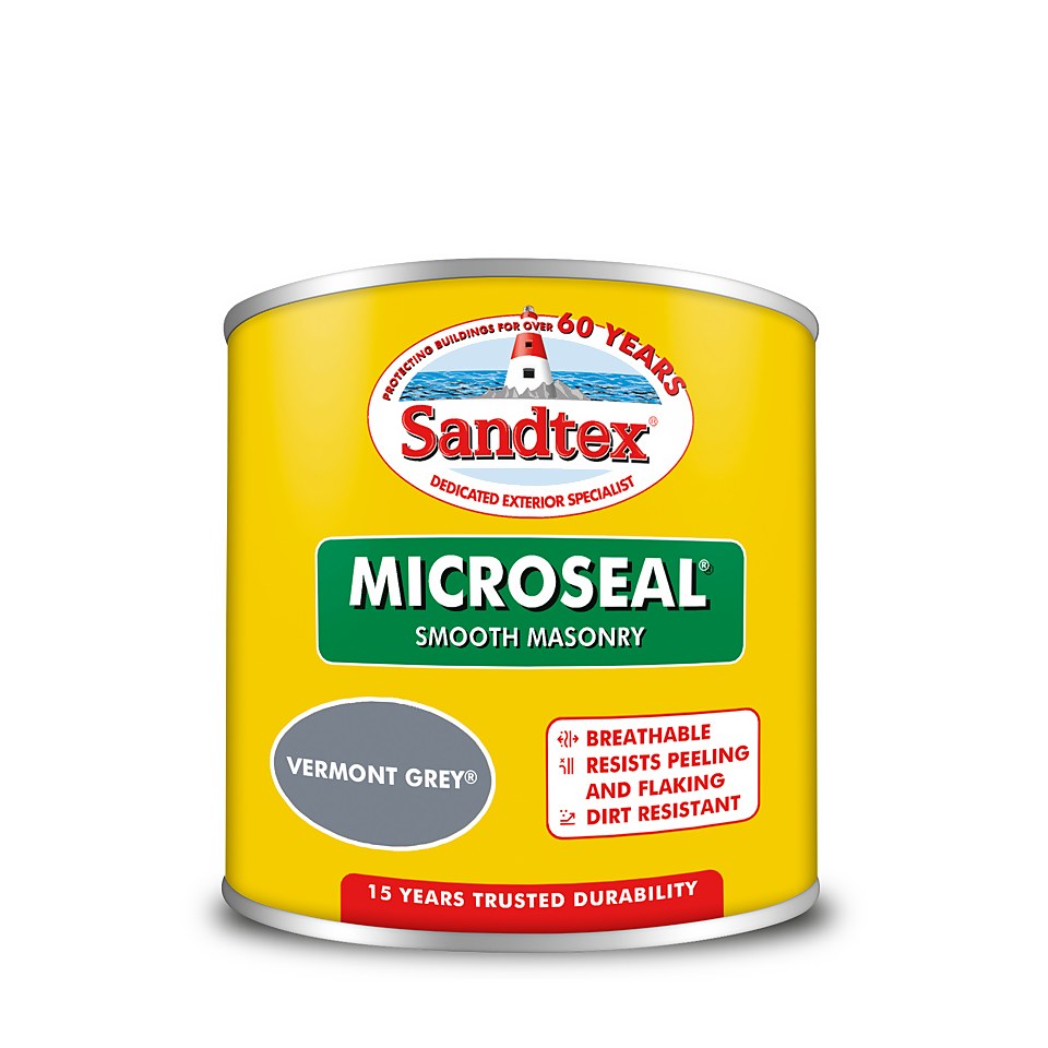 Sandtex Microseal Smooth Masonry Paint Vermont Grey - 150ml