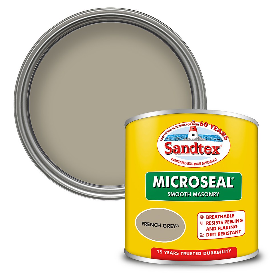 Sandtex Ultra Smooth Masonry Paint French Grey - Tester 150ml