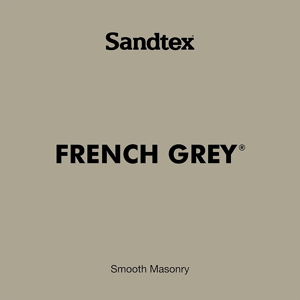 Sandtex Ultra Smooth Masonry Paint French Grey - 5L