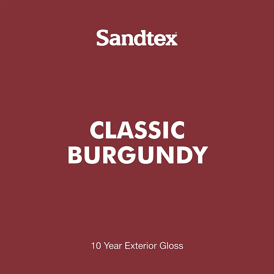 Sandtex Exterior 10 Year Gloss Paint Classic Burgundy - 2.5L