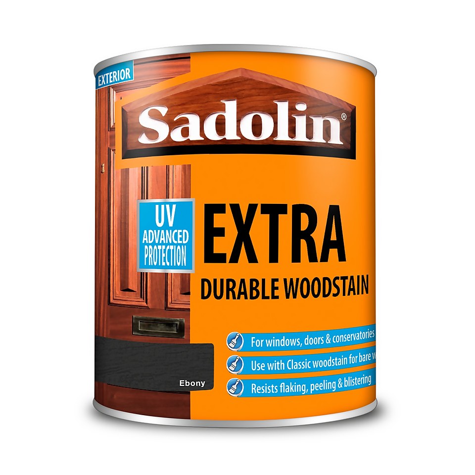 Sadolin Extra Durable Woodstain Ebony - 750ml
