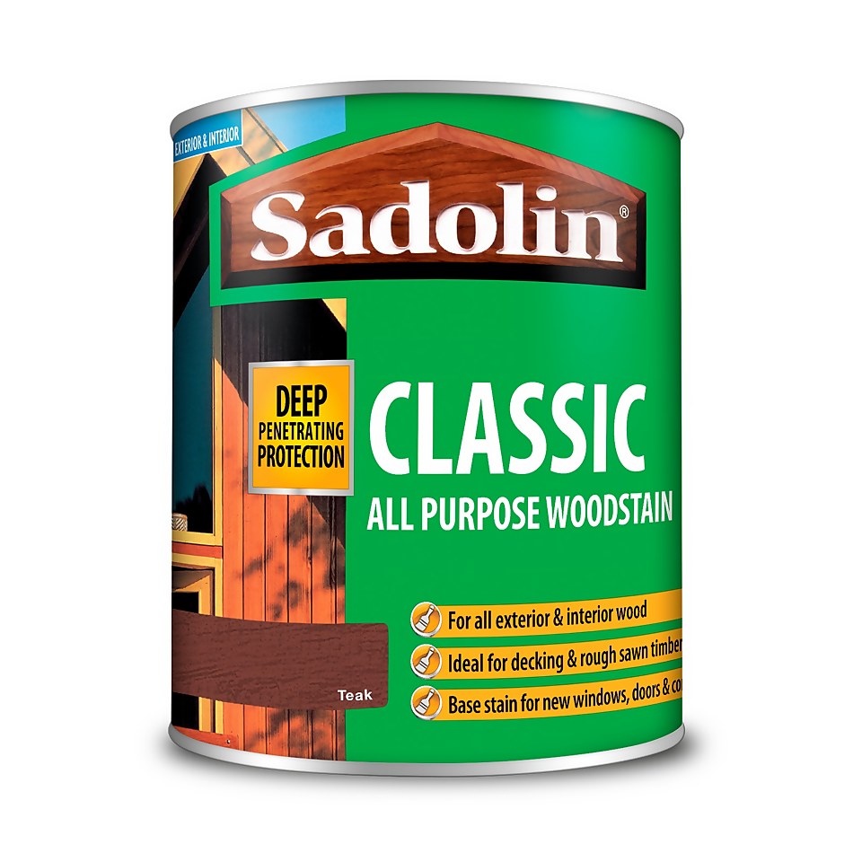 Sadolin Classic All Purpose Woodstain Teak - 750ml