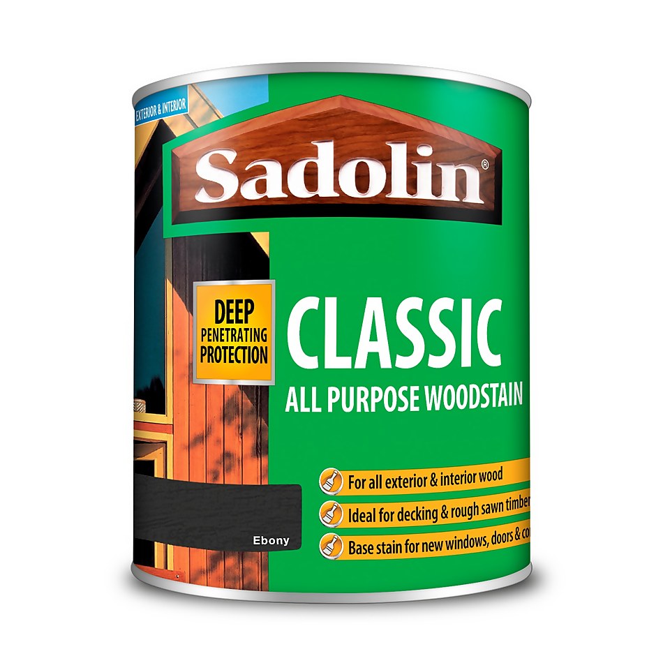 Sadolin Classic All Purpose Woodstain Ebony - 750ml