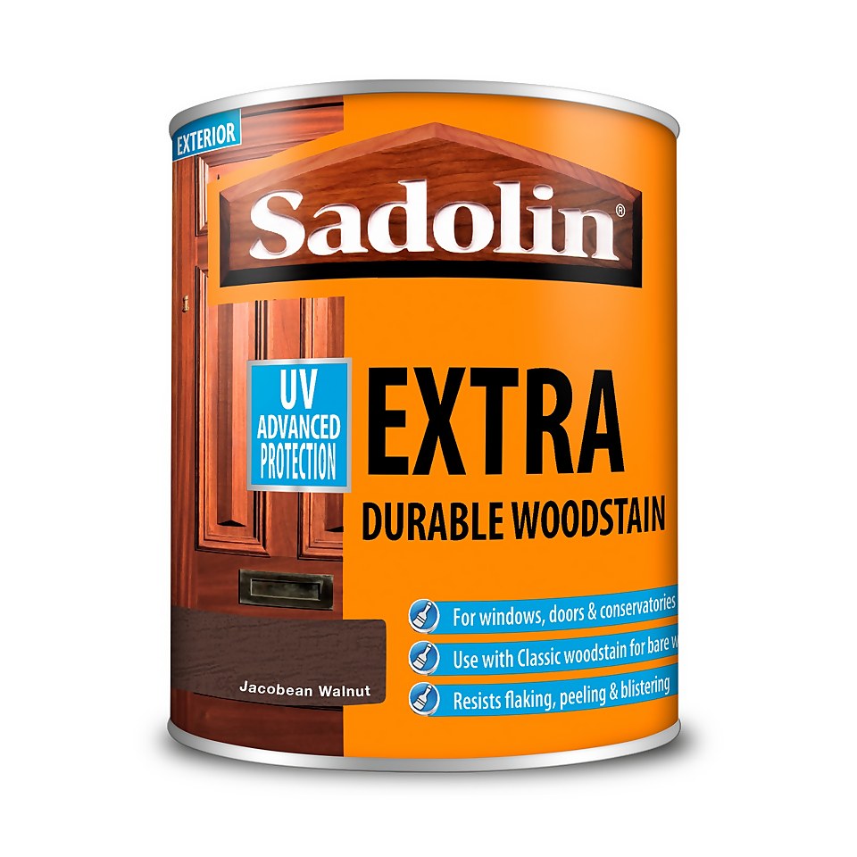 Sadolin Extra Durable Woodstain Jacobean Walnut - 750ml