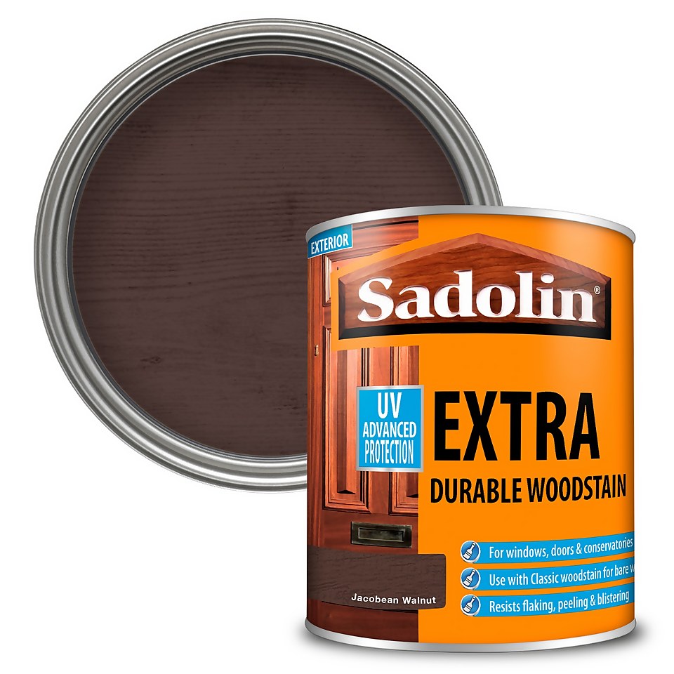 Sadolin Extra Durable Woodstain Jacobean Walnut - 750ml