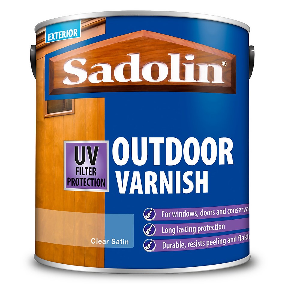 Sadolin Outdoor Wood Varnish Satin - 2.5L