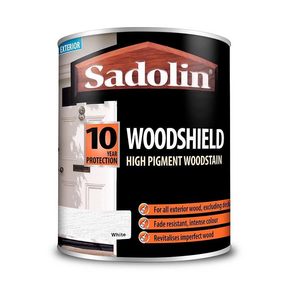Sadolin Woodshield Woodstain White - 750ml