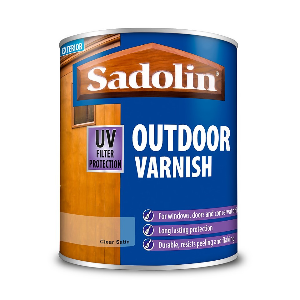 Sadolin Outdoor Wood Varnish Clear Satin - 750ml