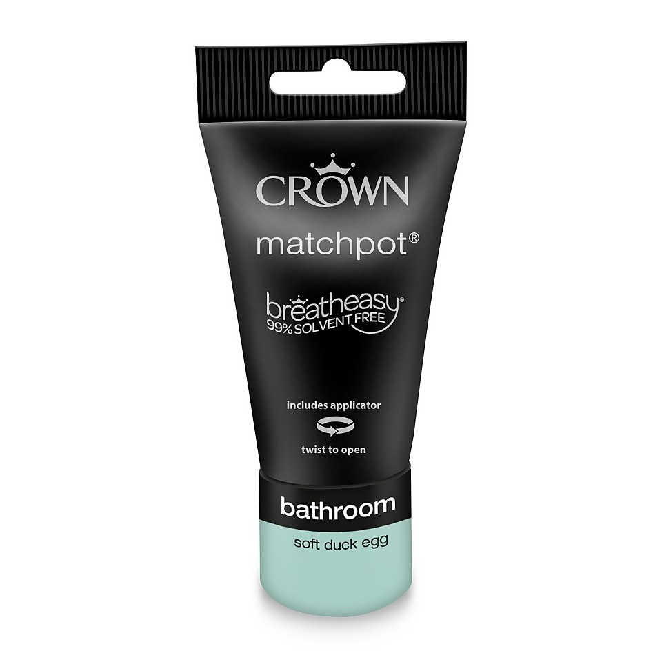 Crown Breatheasy Bathroom Mid Sheen Paint Soft Duck Egg  -  Tester 40ml