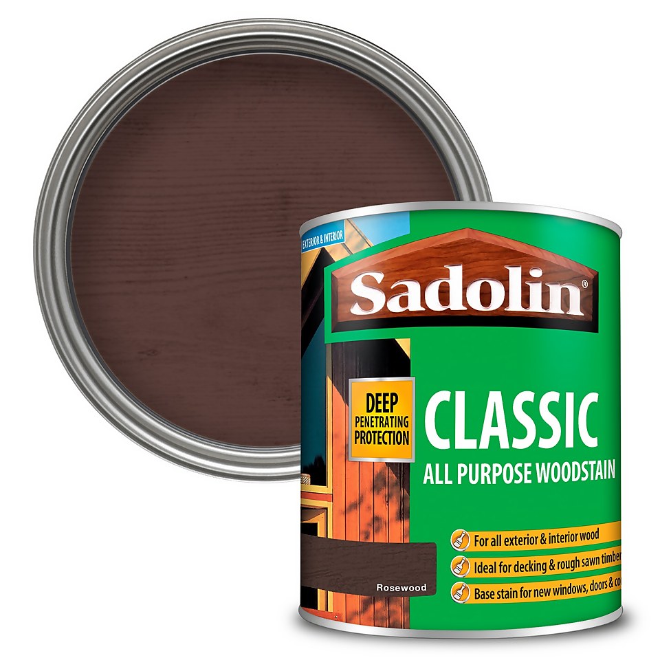 Sadolin Classic All Purpose Woodstain Rosewood - 750ml