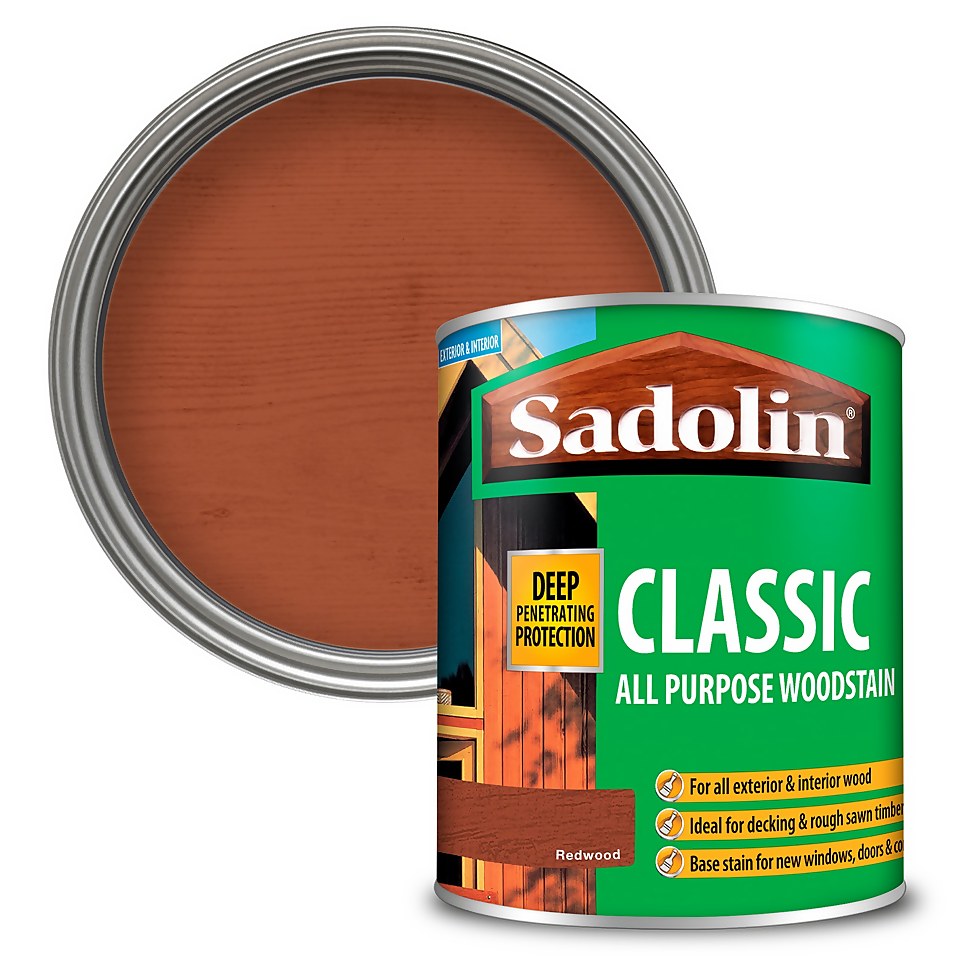 Sadolin Classic All Purpose Woodstain Redwood - 750ml