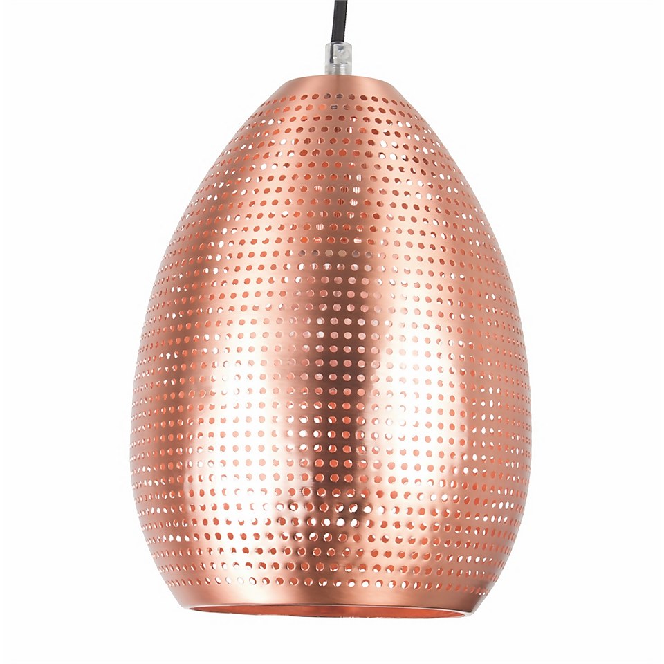 Alvin Teardrop Metal Pendant - Copper
