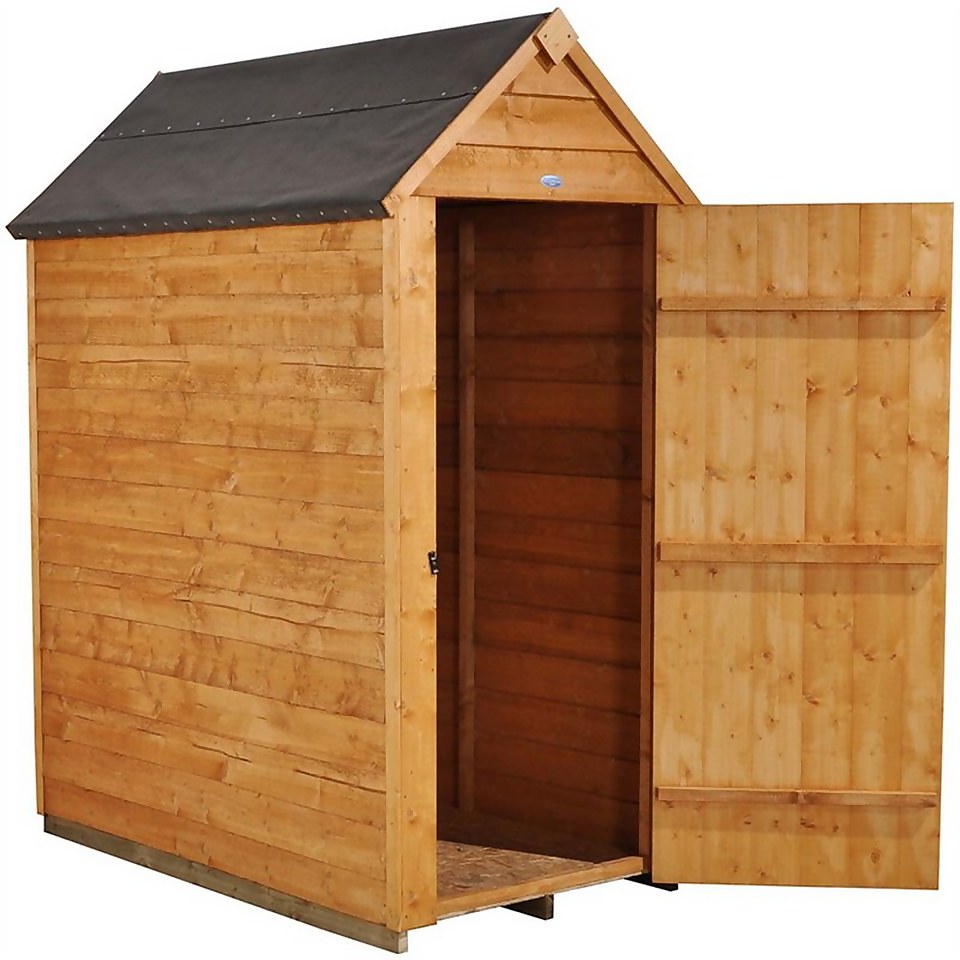 3x5ft Forest Garden Overlap Dip Treated Apex Wooden Shed
