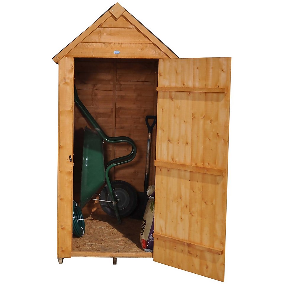 3x5ft Forest Garden Overlap Dip Treated Apex Wooden Shed