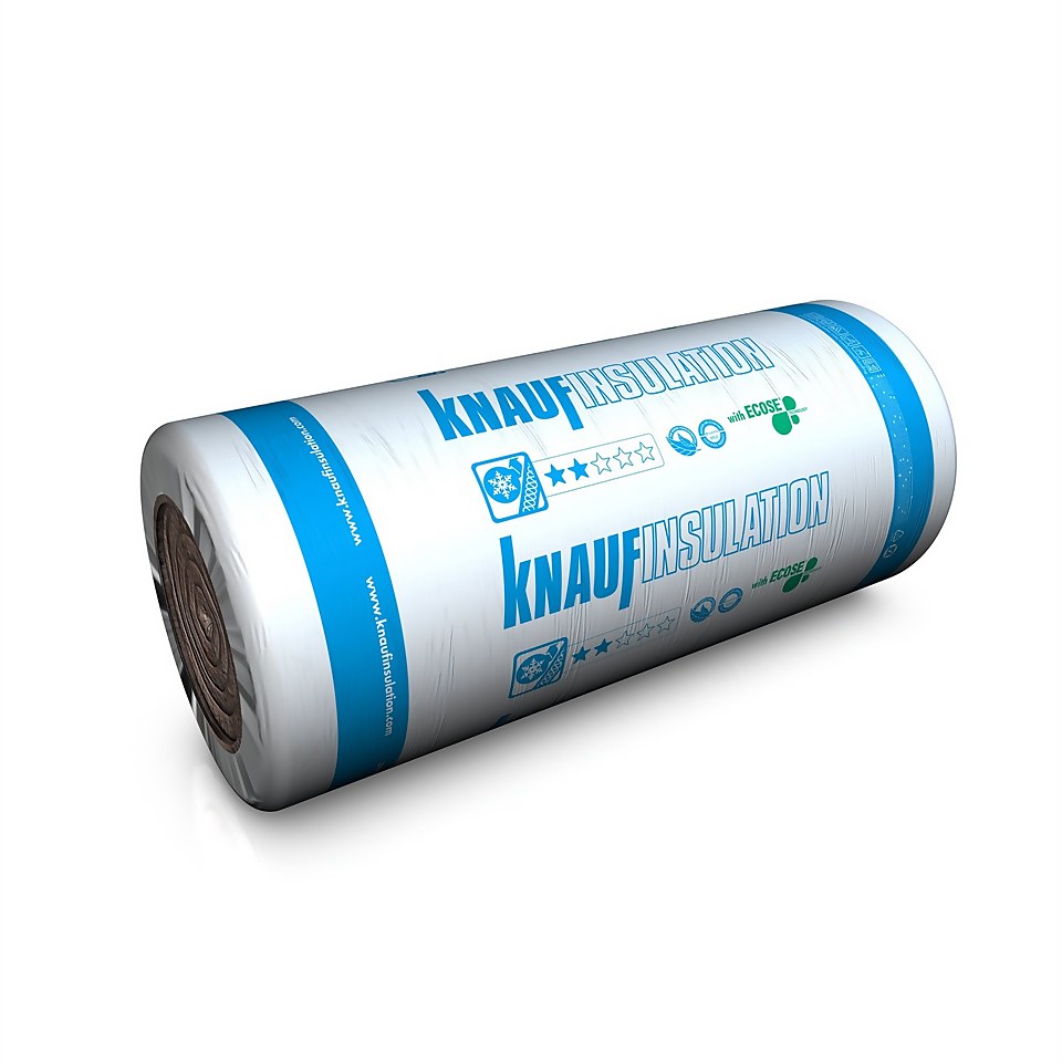 Knauf Insulation Earthwool Loft Roll (L)4825mm (W)1140mm (T)200mm - coverage 5.50sqm