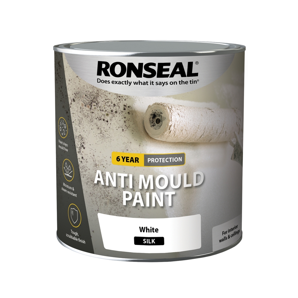 Ronseal Anti Mould Silk Paint White - 2.5L