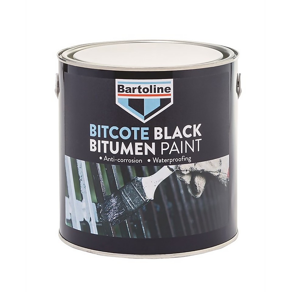 Bartoline Bitcote Black Bitumen Paint - 2.5L