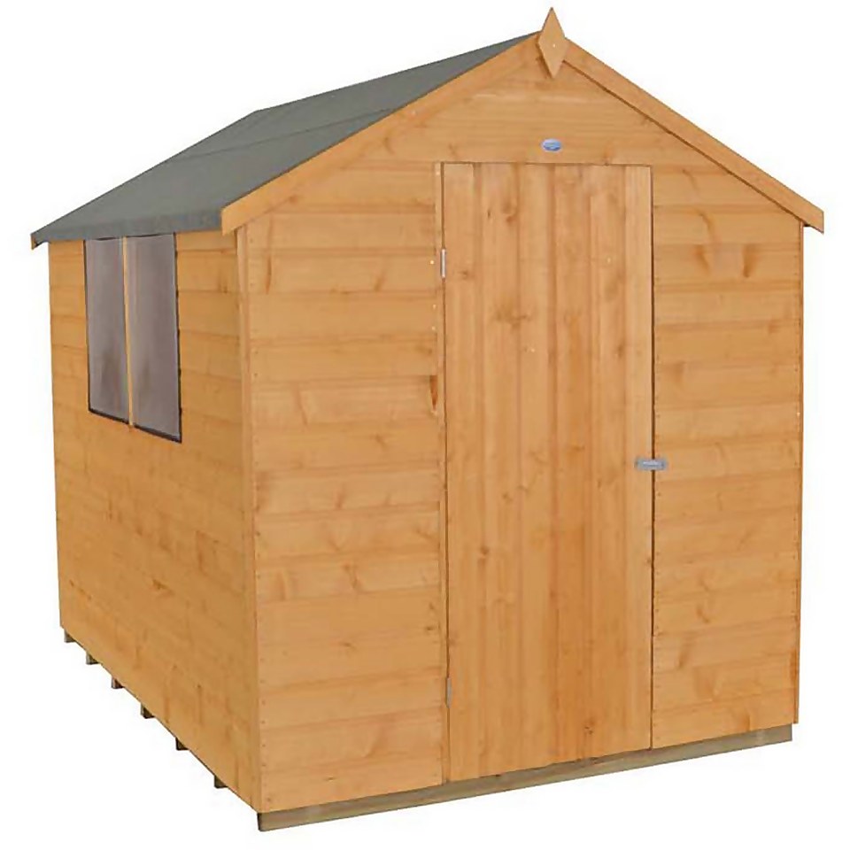 8x6ft Forest Wooden Shiplap Dip Treated Apex Shed -incl. Installation