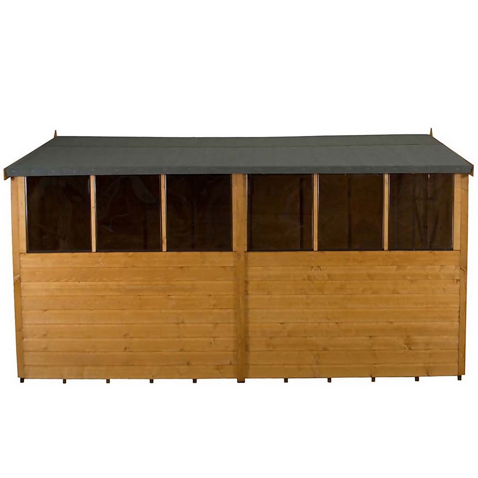 12x8ft Forest Wooden Shiplap Dip Treated Apex Shed -incl. Installation