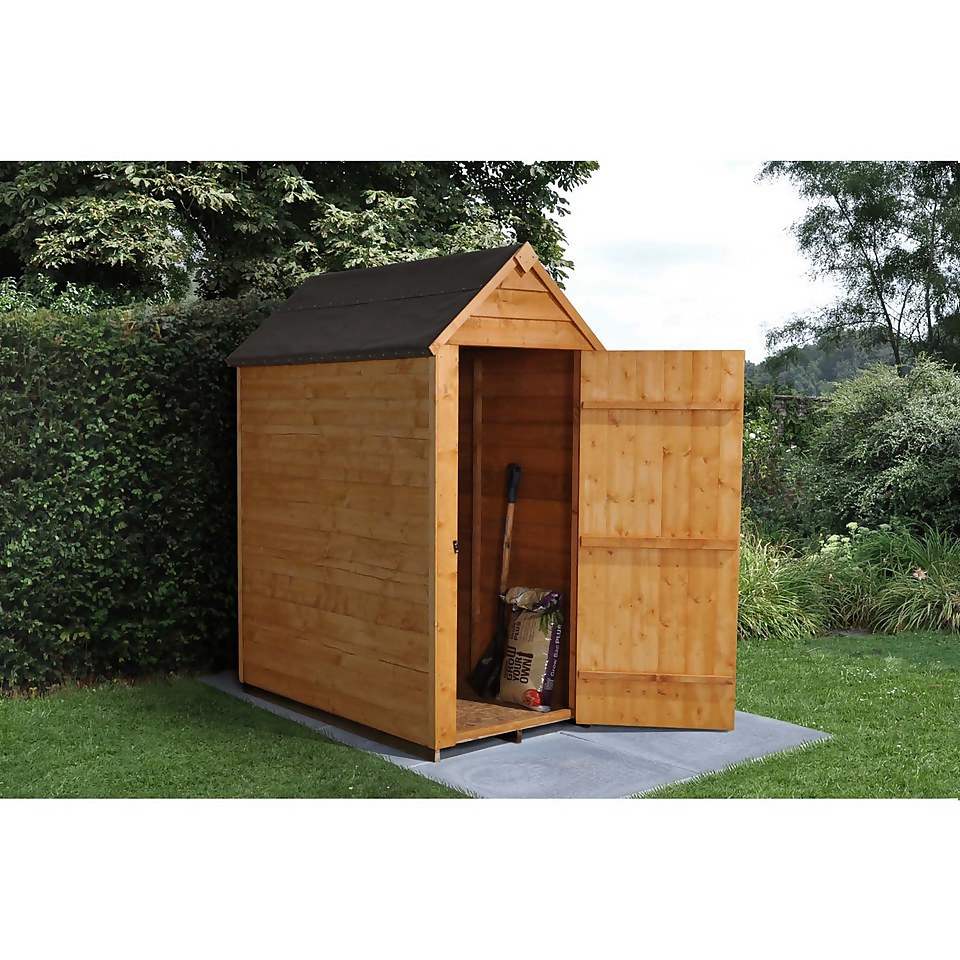 3x5ft Forest Wooden Overlap Dip Treated Apex Shed -incl. Installation