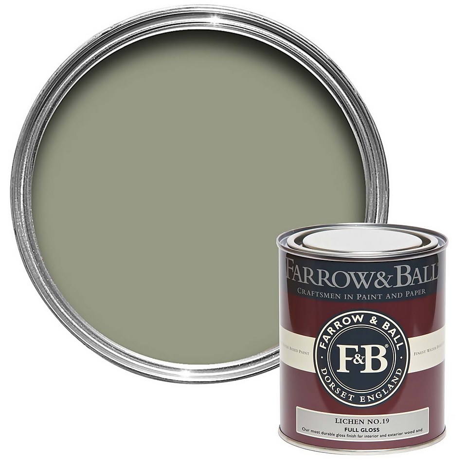Farrow & Ball Full Gloss Paint Lichen - 750ml
