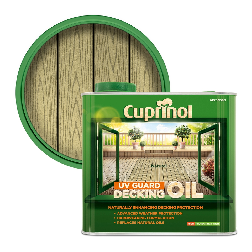 Cuprinol UV Guard Decking Oil Natural - 2.5L