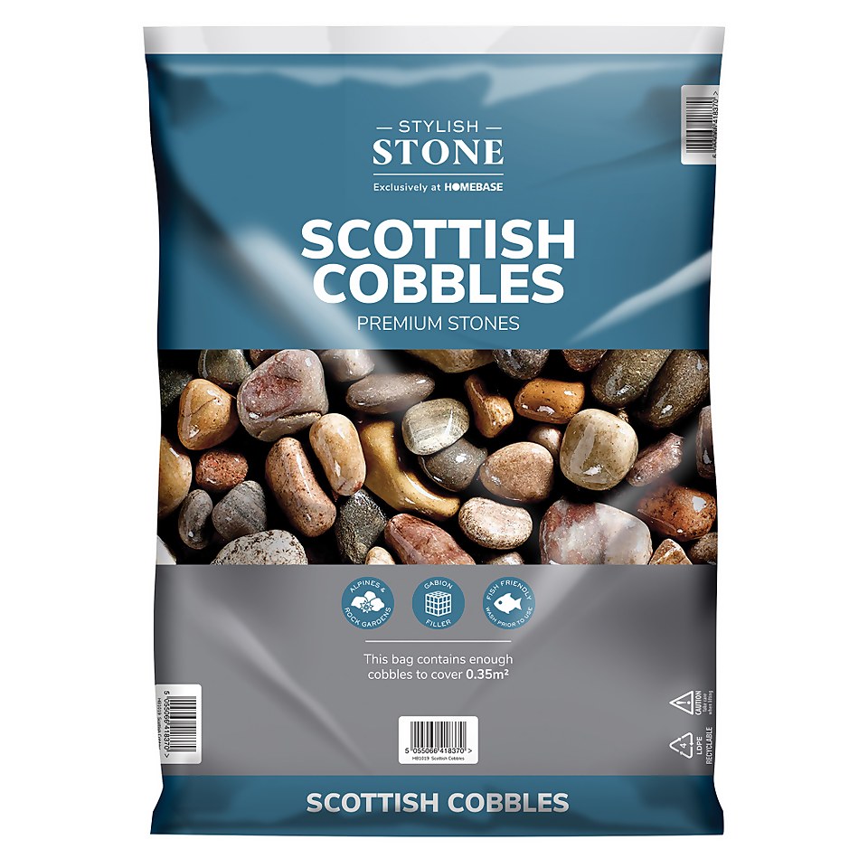 Stylish Stone Premium Scottish Cobbles, Large Pack - 19kg