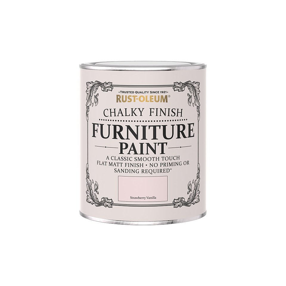 Rust-Oleum Chalky Furniture Paint - Strawberry Vanilla - 750ml