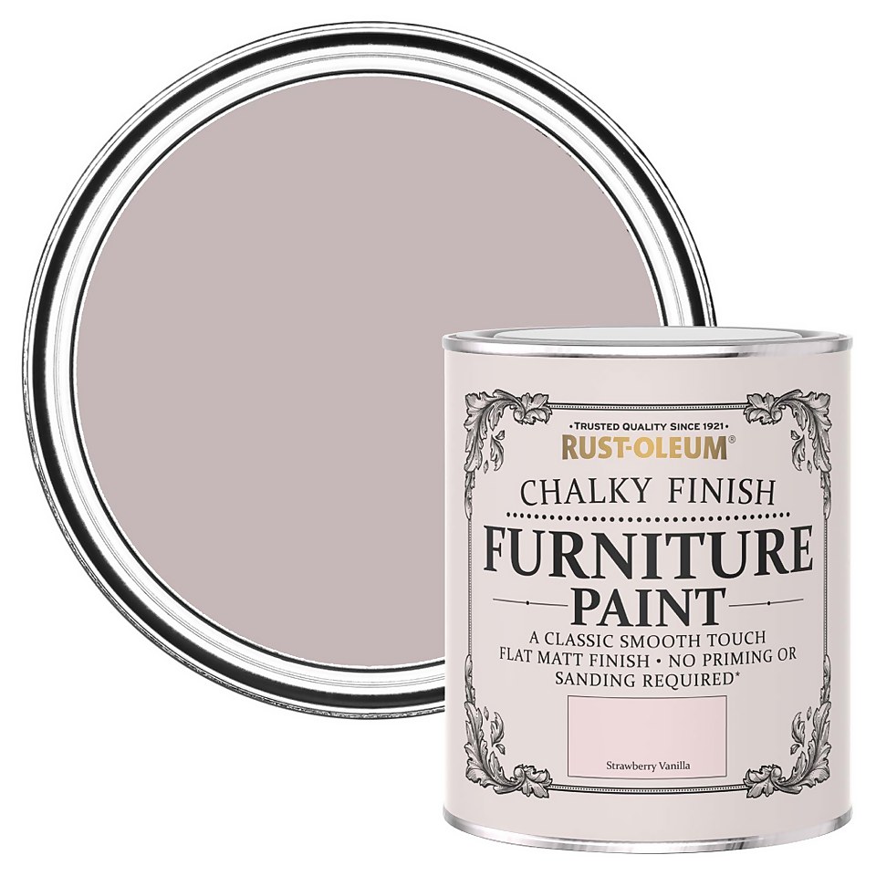 Rust-Oleum Chalky Furniture Paint - Strawberry Vanilla - 750ml