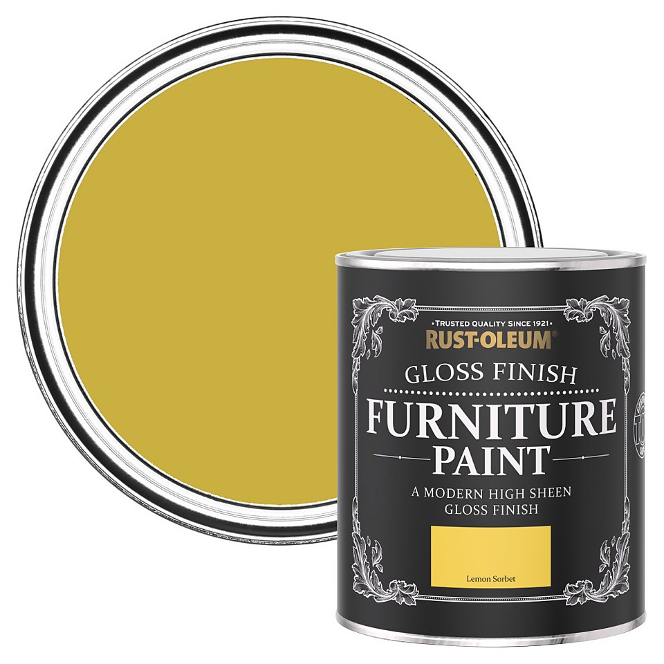 Rust-Oleum Gloss Furniture Paint - Lemon Sorbet - 750ml