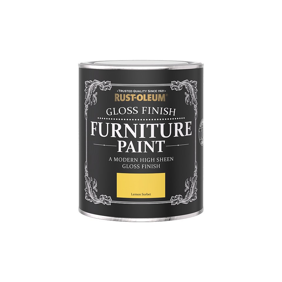 Rust-Oleum Gloss Furniture Paint - Lemon Sorbet - 750ml