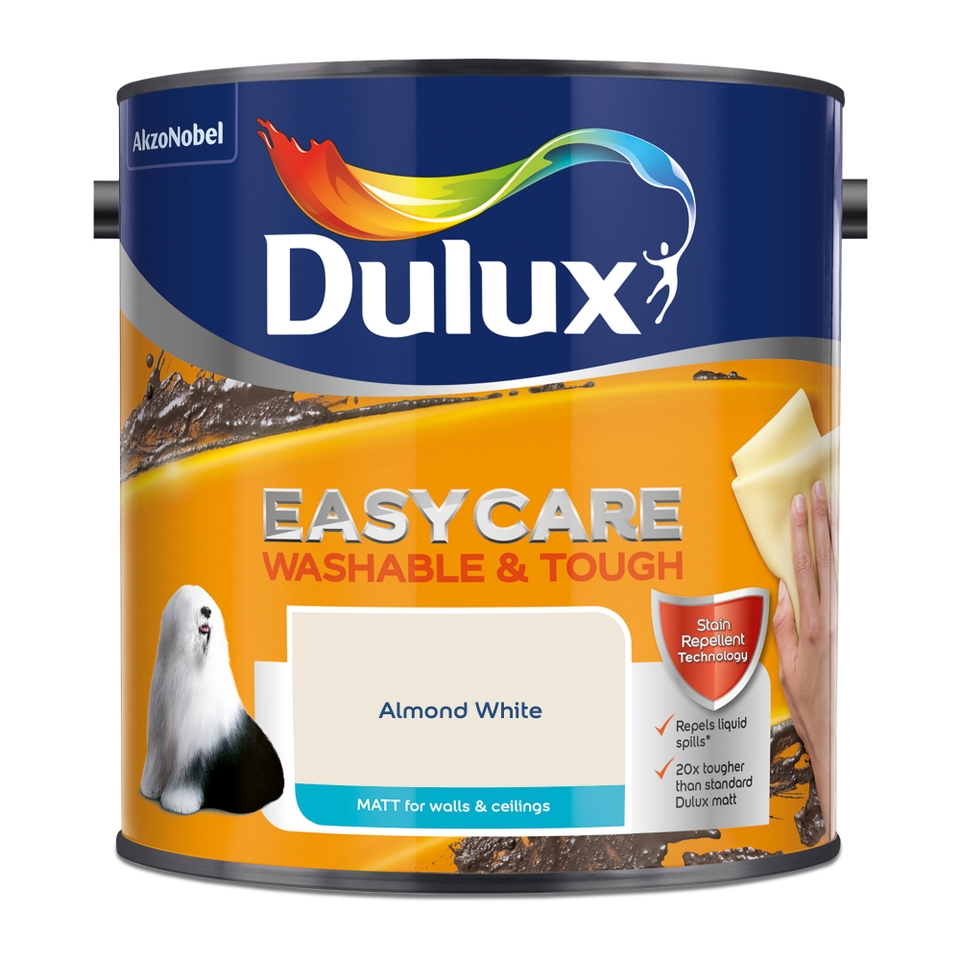 Dulux Easycare Washable & Tough Matt Paint Almond White - 2.5L