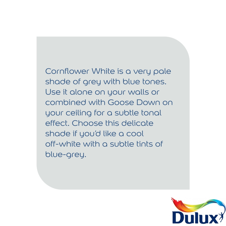 Dulux Easycare Washable & Tough Matt Paint Cornflower White - 2.5L