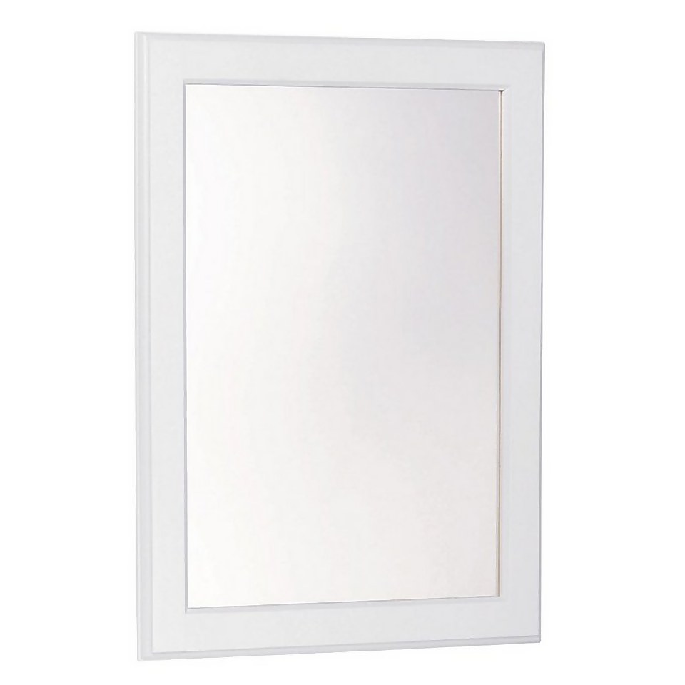 Mondella Rectangular Mirror - White