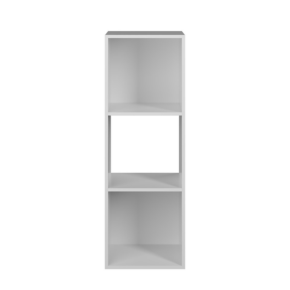 Compact Cube 3x1 Storage Unit - White