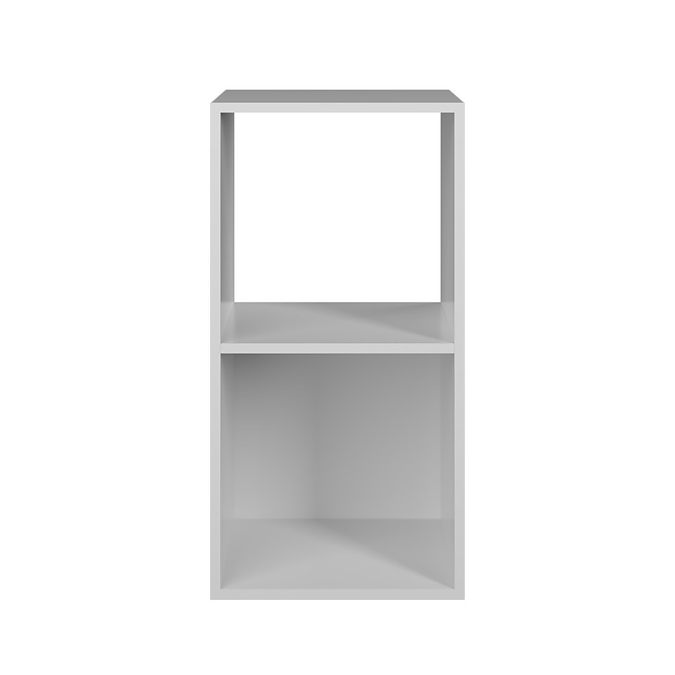 Compact Cube 2x1 Storage Unit - White