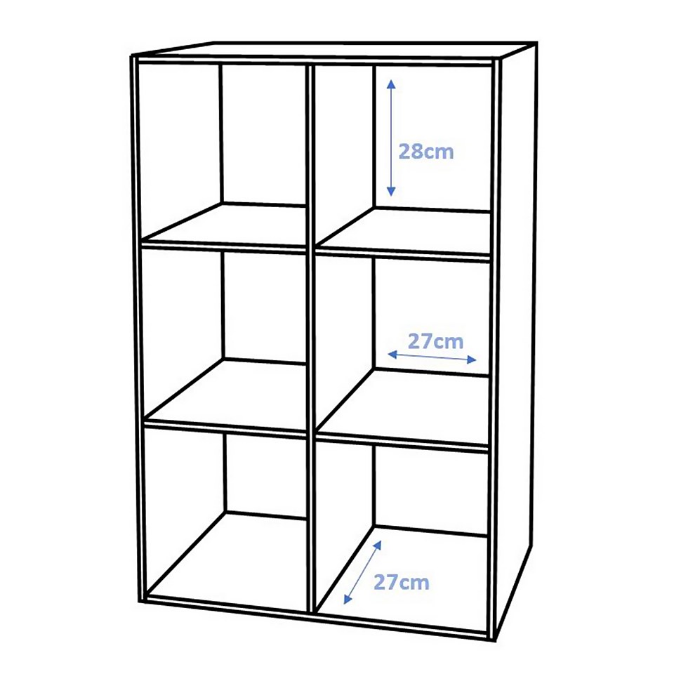 Compact Cube 3x2 Storage Unit - White