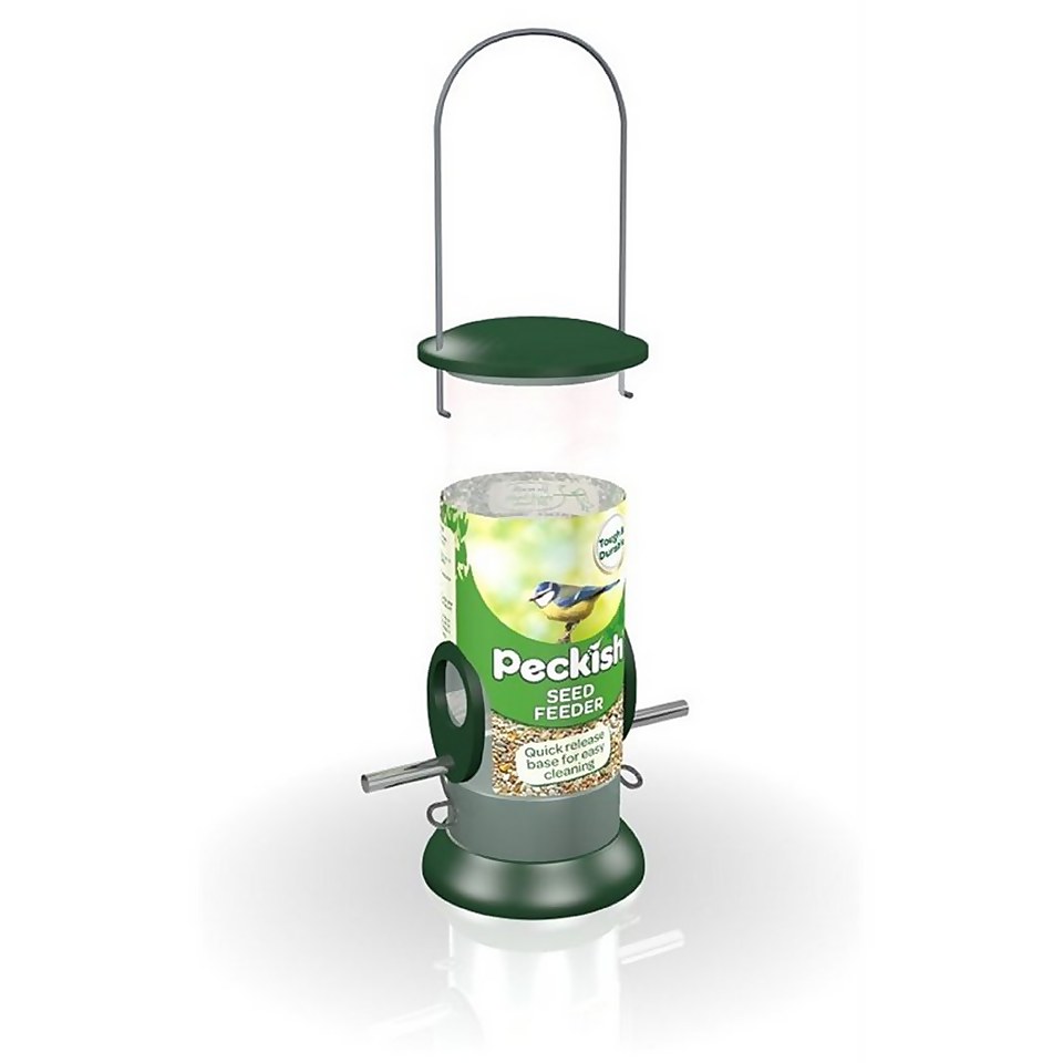 Peckish All Weather Small Seed Feeder - Green
